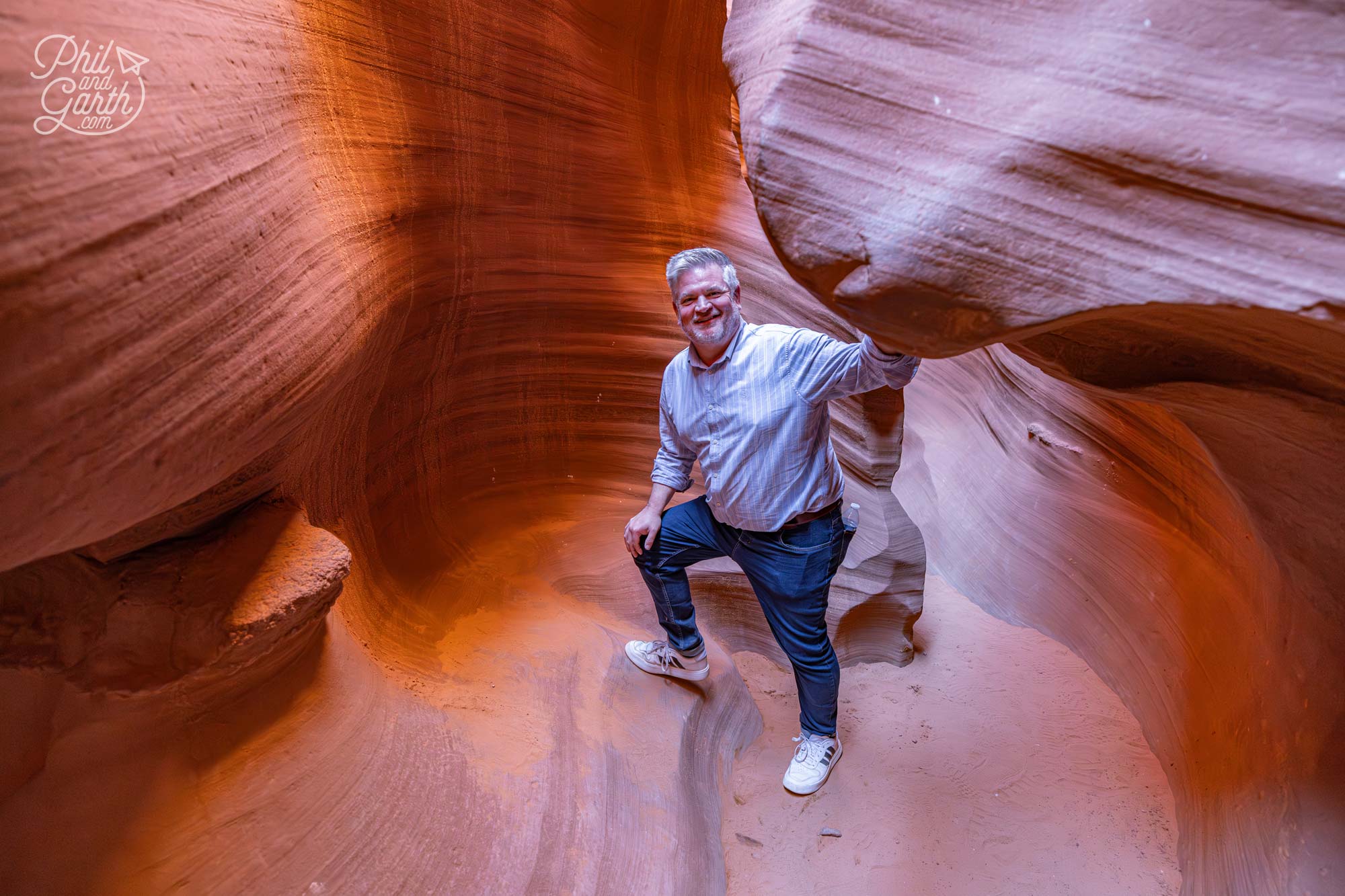 This is a “slot canyon” known as Hasdeztwazi “Spiral Rock Arches” in Navajo