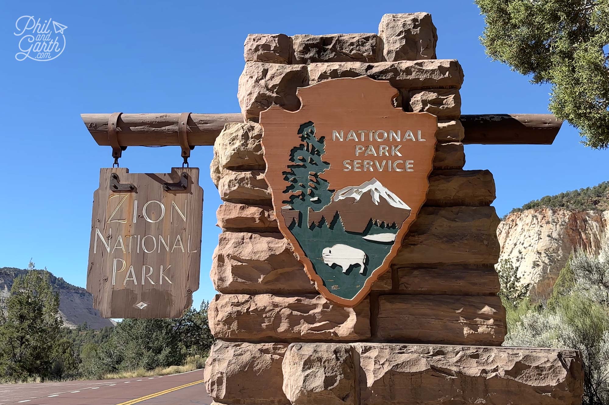 Zion National Park sign - third bonus photo spot