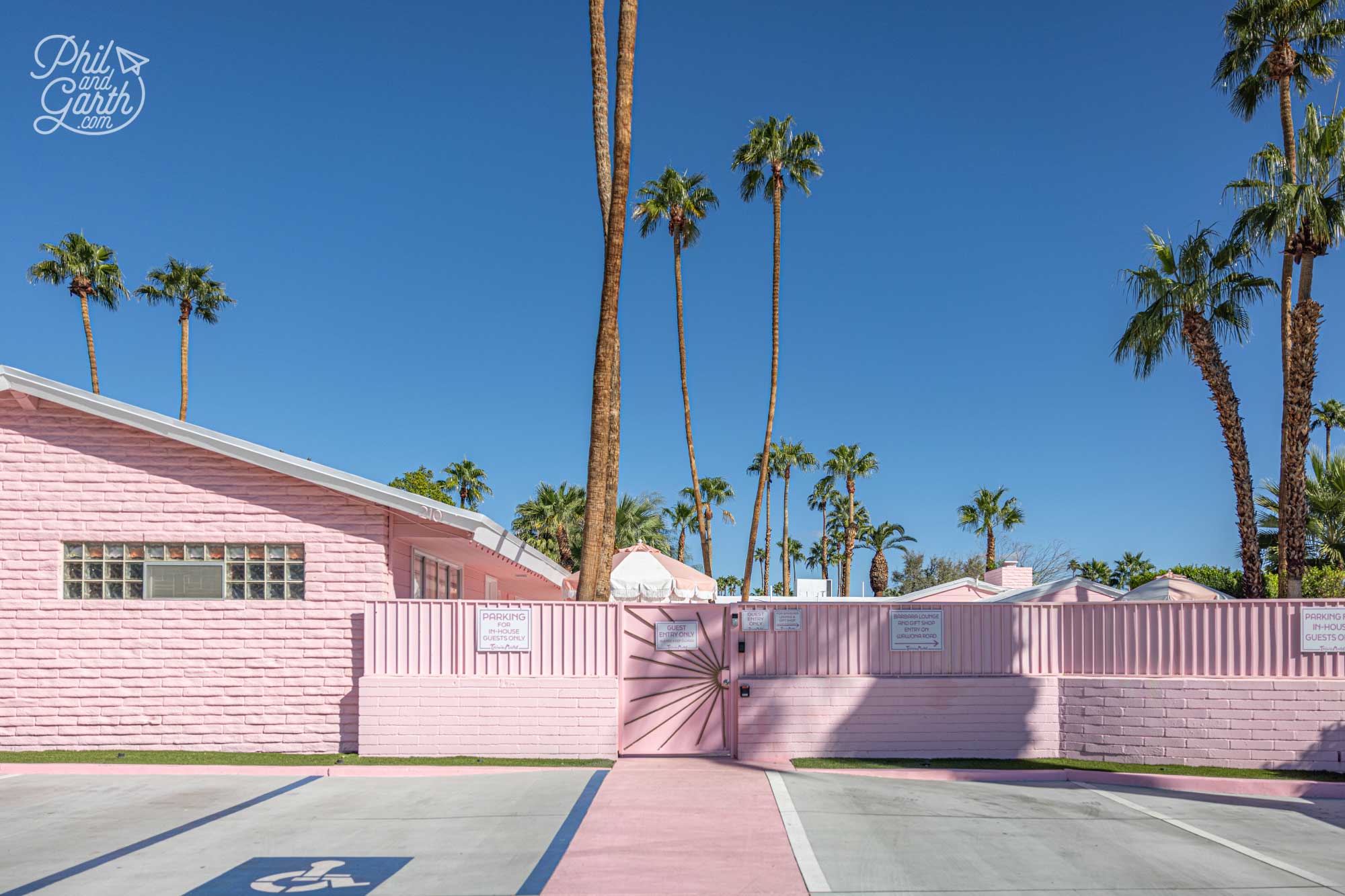 Entrance and exterior of the Trixie Motel