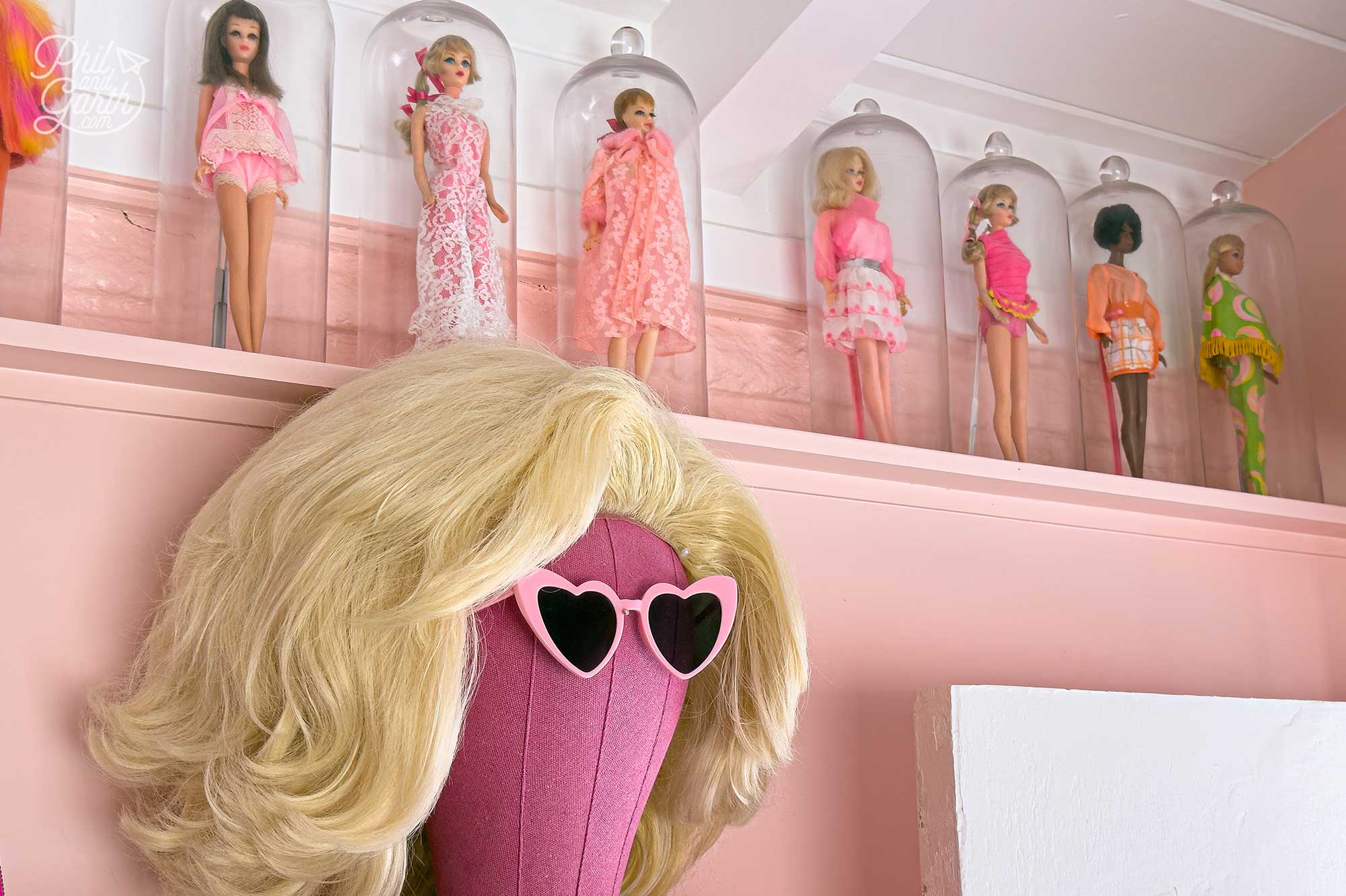 Fabulous display of Trixe's doll collection in the souvenir shop