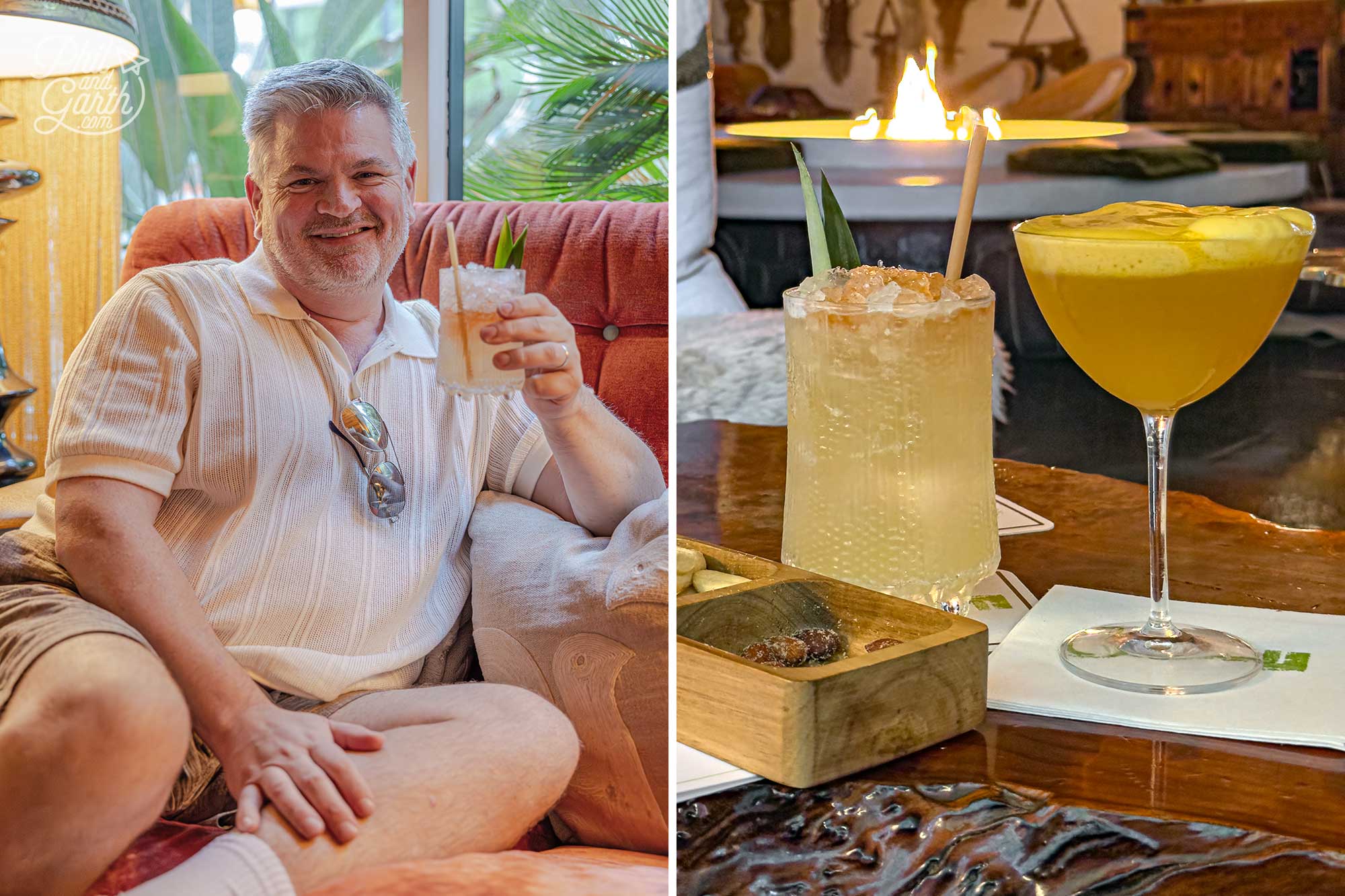 Phil enjoying cocktails at The Parker, Palm Springs