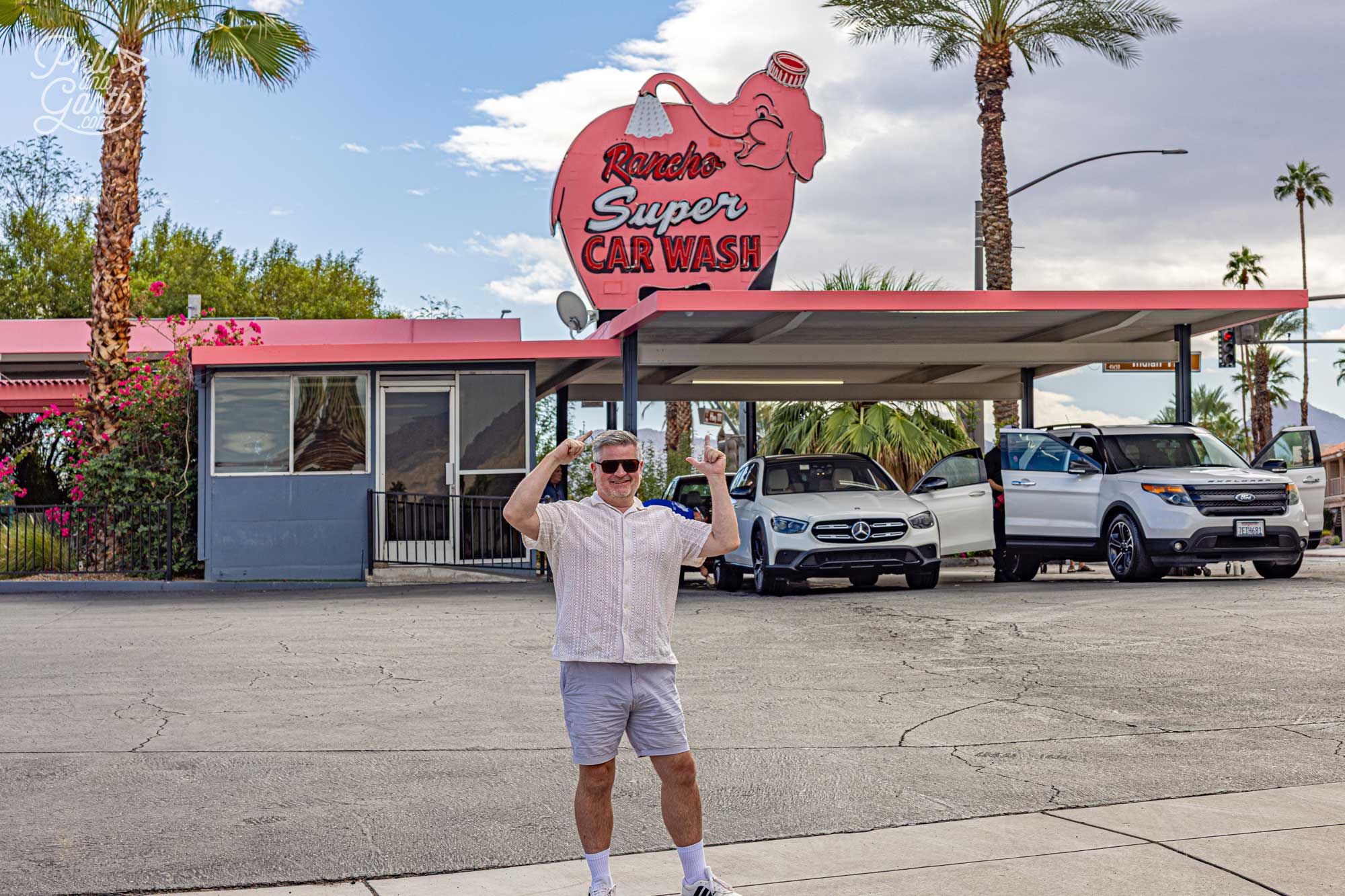 Phil at the Elephant Car Wash, Rancho Mirage