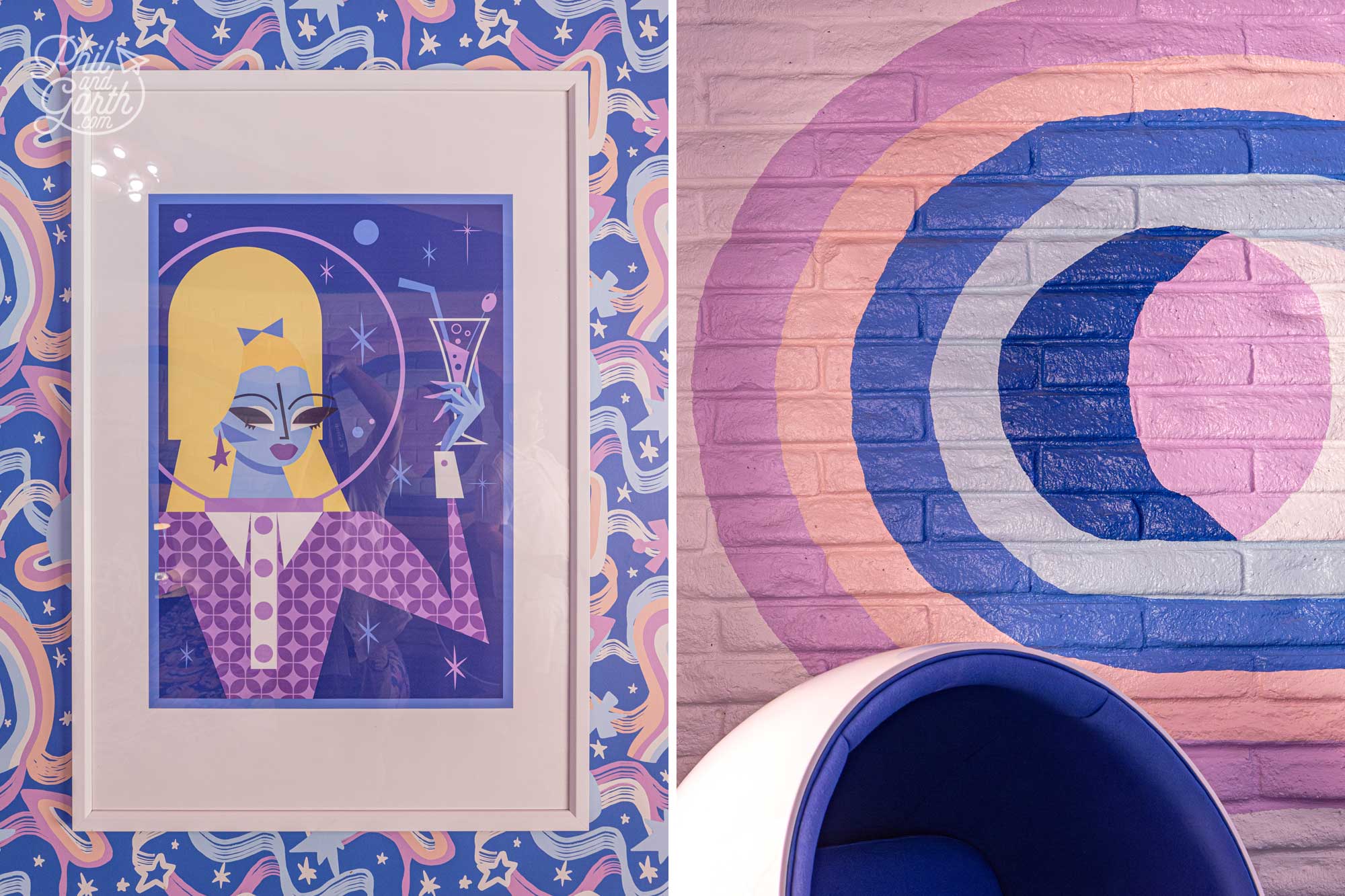 Atomic Bombshell Room walls = Trixie Motel Review