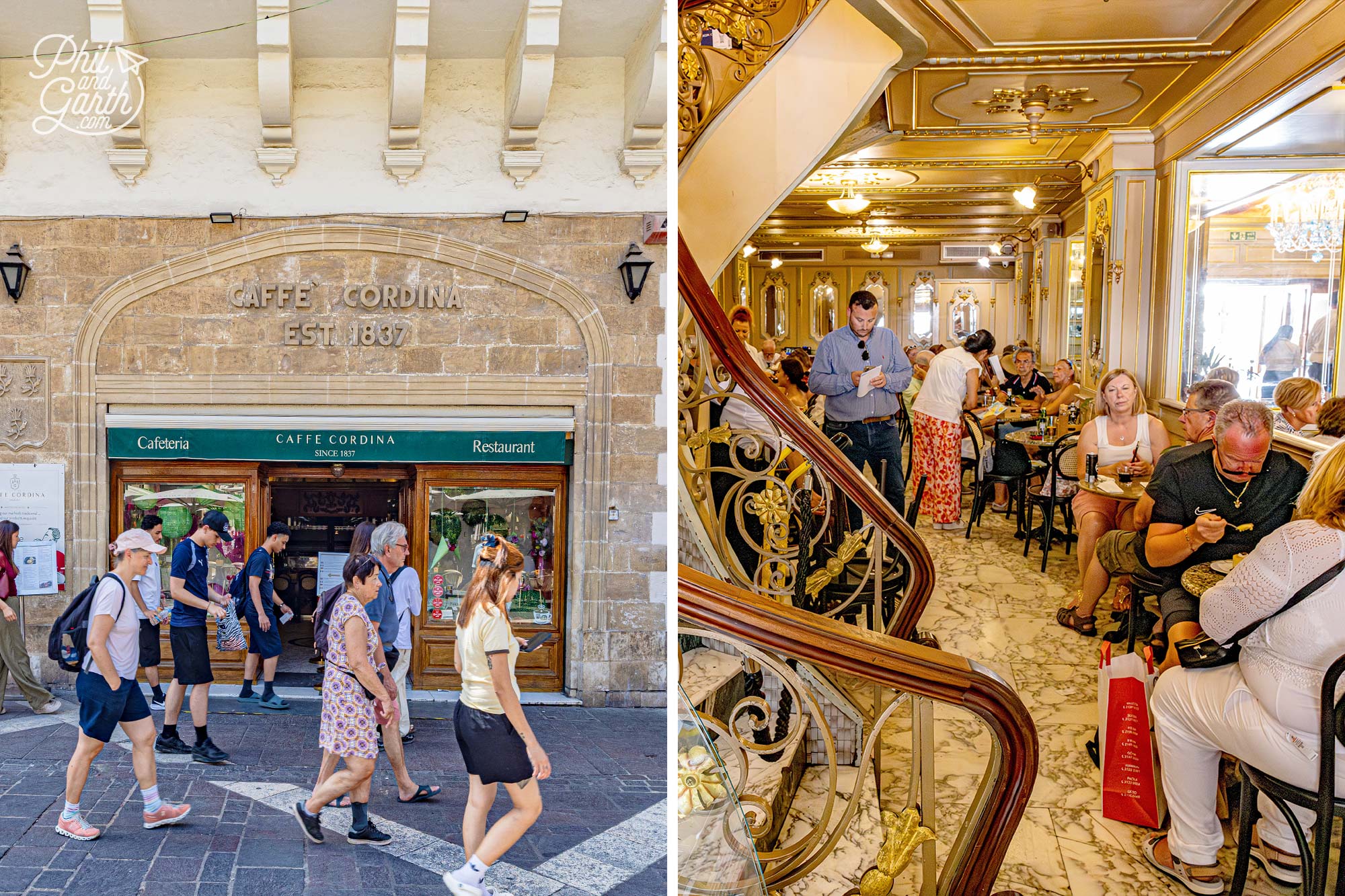 Caffe Cordina est 1837 Valletta Malta things to do