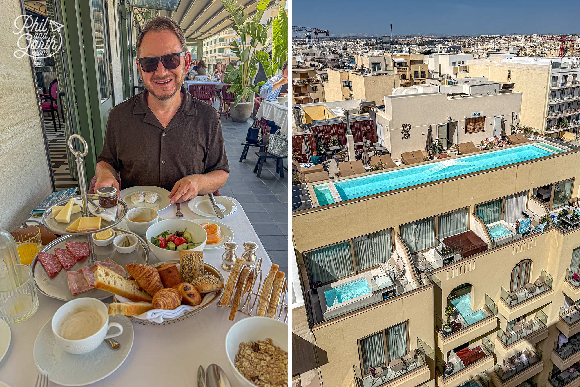 Incredible breakfast and nice rooftop pool at 1926 Les Bains
