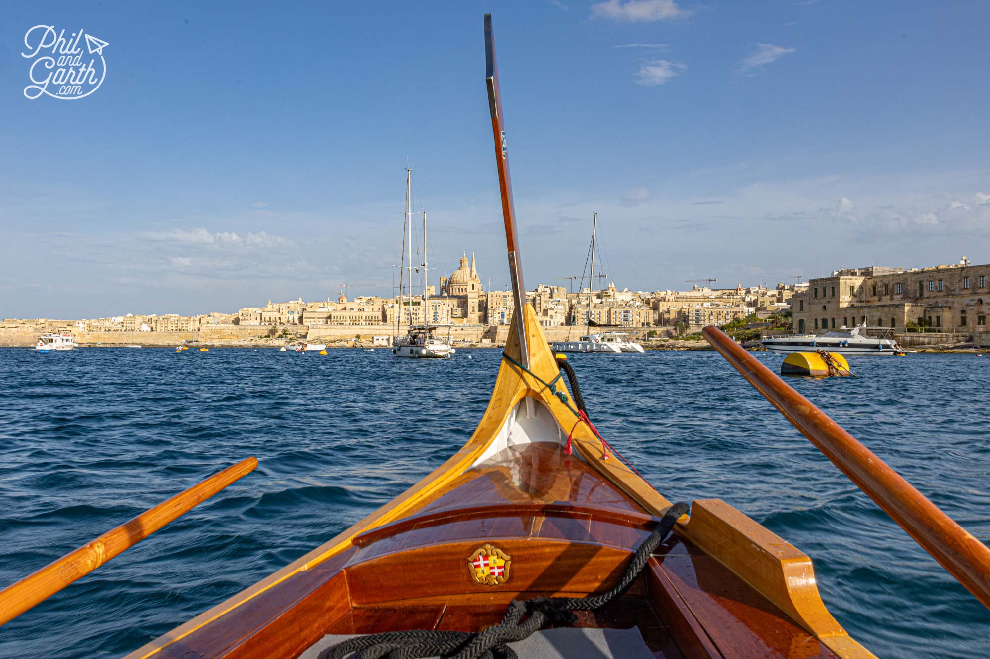 On our way to Valletta via a water taxi