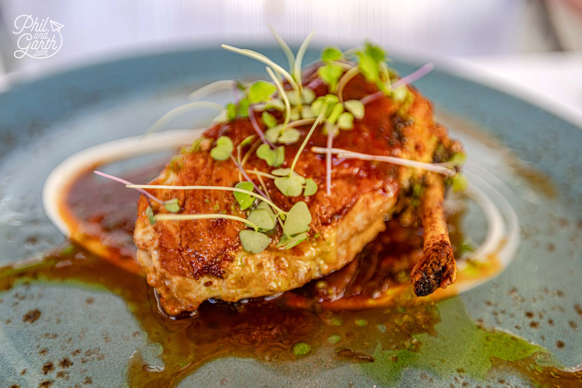 Phil's corn fed chicken chasseur with mushroom and tarragon jus