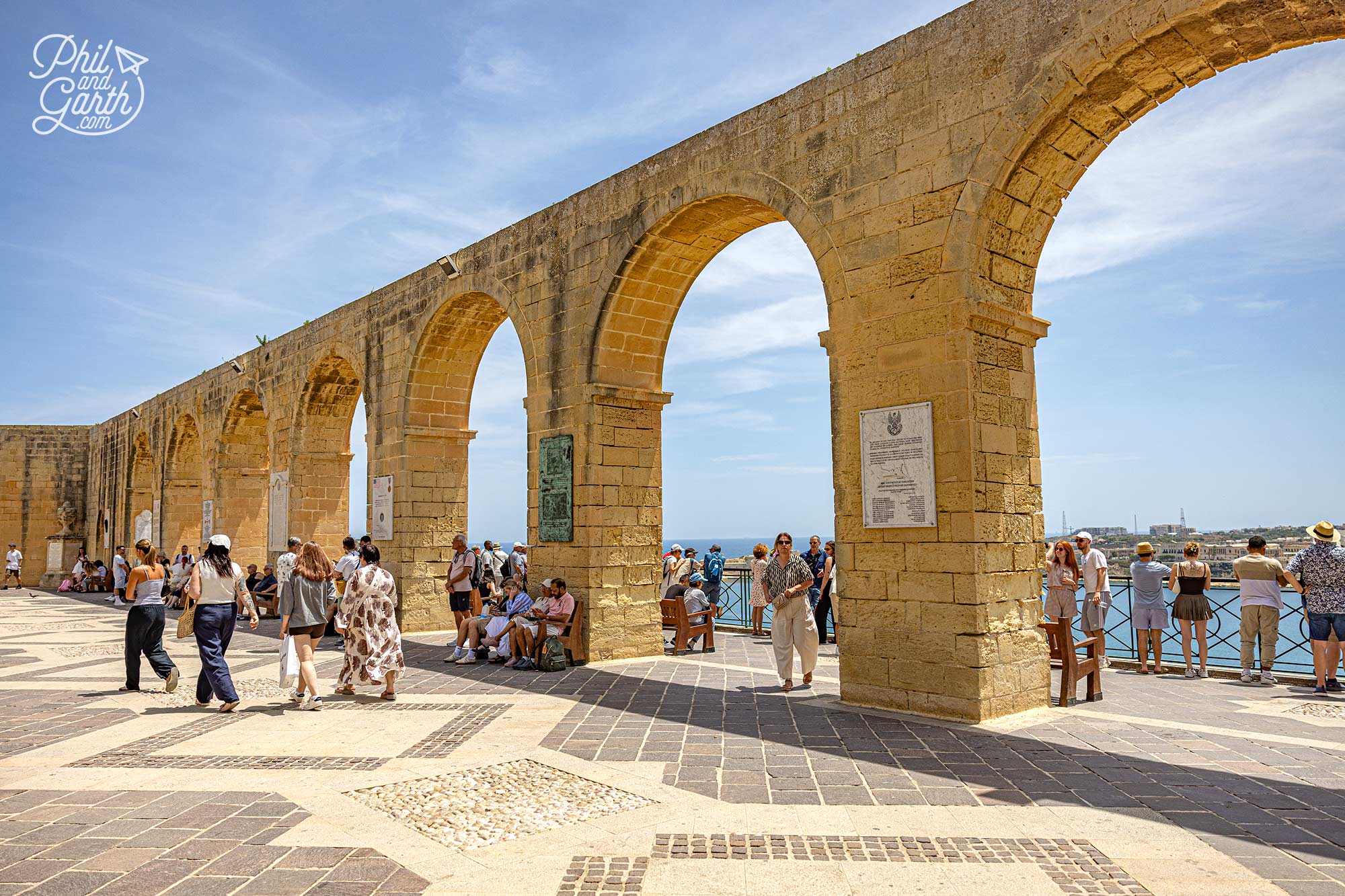 Spectacular views across the Grand Harbour and the historic Three Cities beyond
