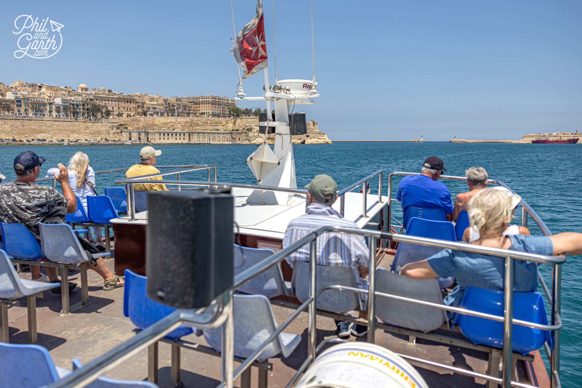 Taking in the sights from the top deck of the Stella Maris