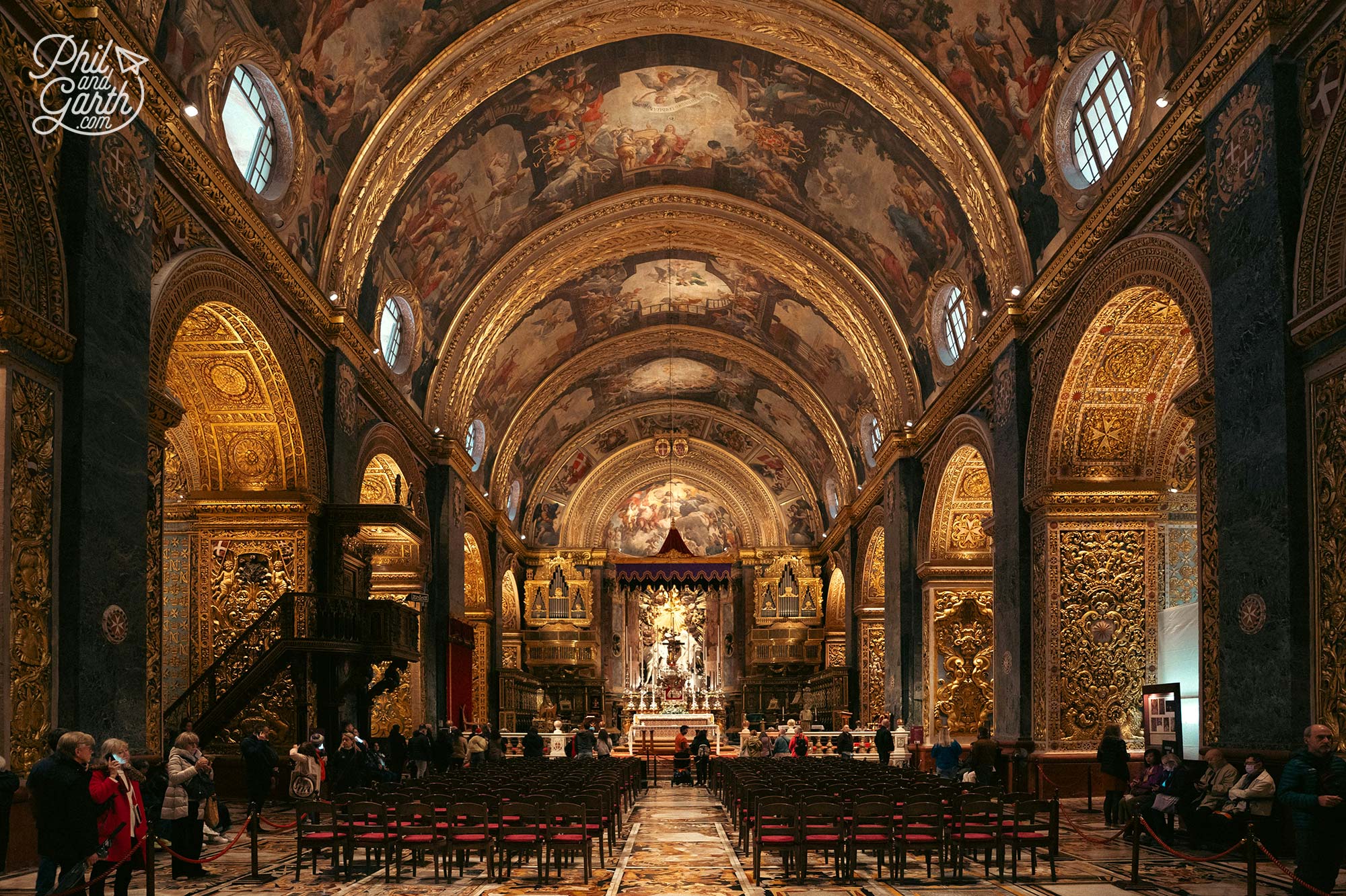 The richly decorated interior of St John's Co-Cathedral is one of the most breathtaking sights in Valletta.