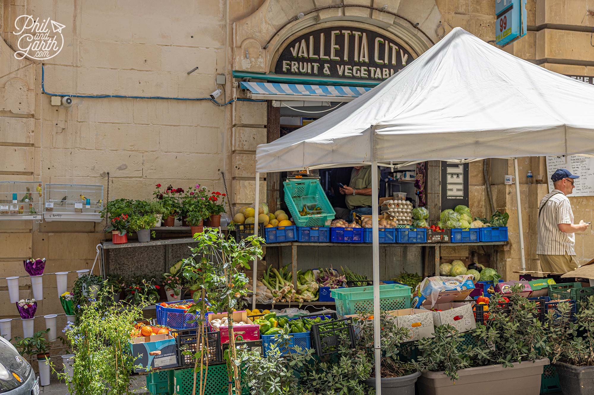 Valletta fruit and vegetables market stall