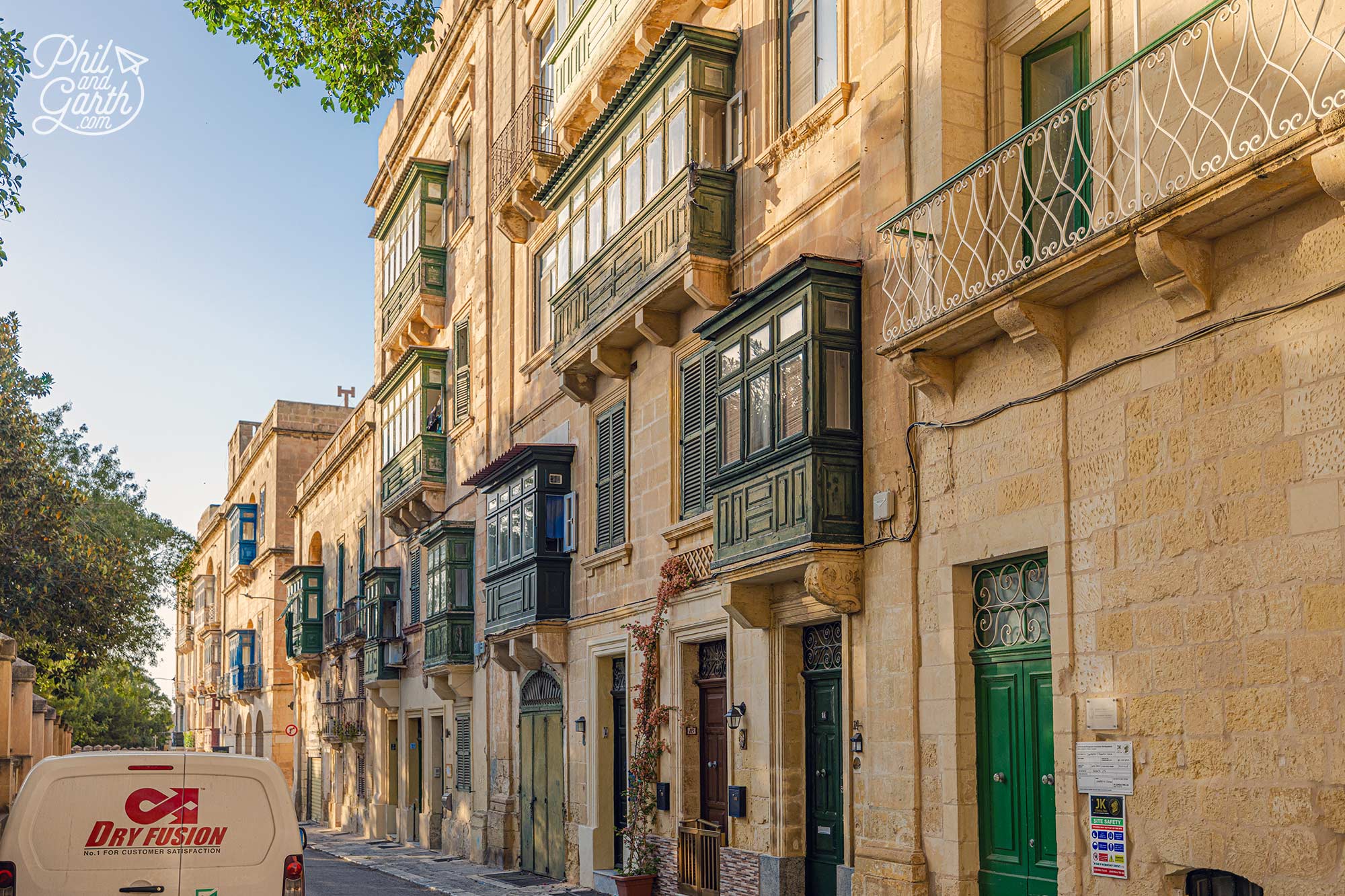 We could happily spend hours wandering Valletta's back streets, admiring the colourful wooden balconies and beautiful limestone buildings