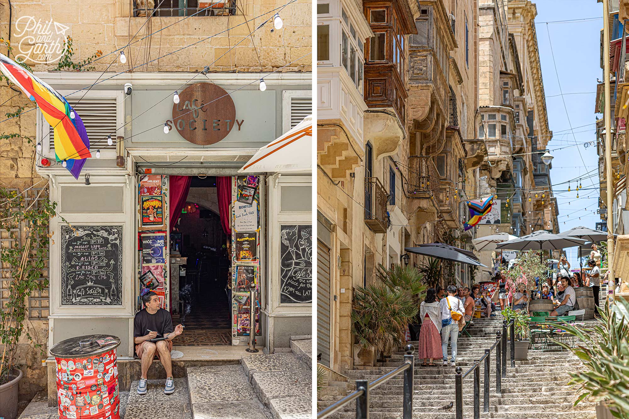 We loved stumbling across Café Society where seats spill onto the staircase outside